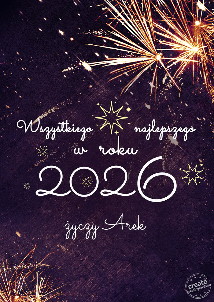 Wszystkiego najlepszego w roku Arek