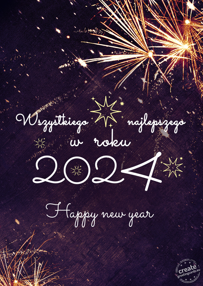 Wszystkiego najlepszego w roku Happy new year