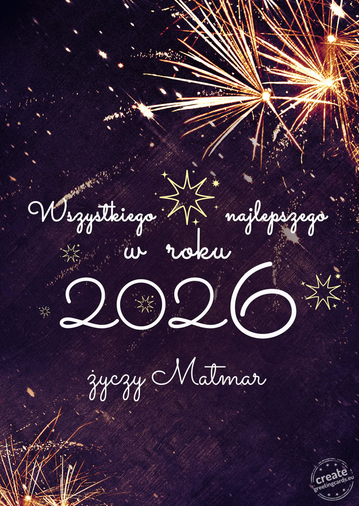 Wszystkiego najlepszego w roku Matmar