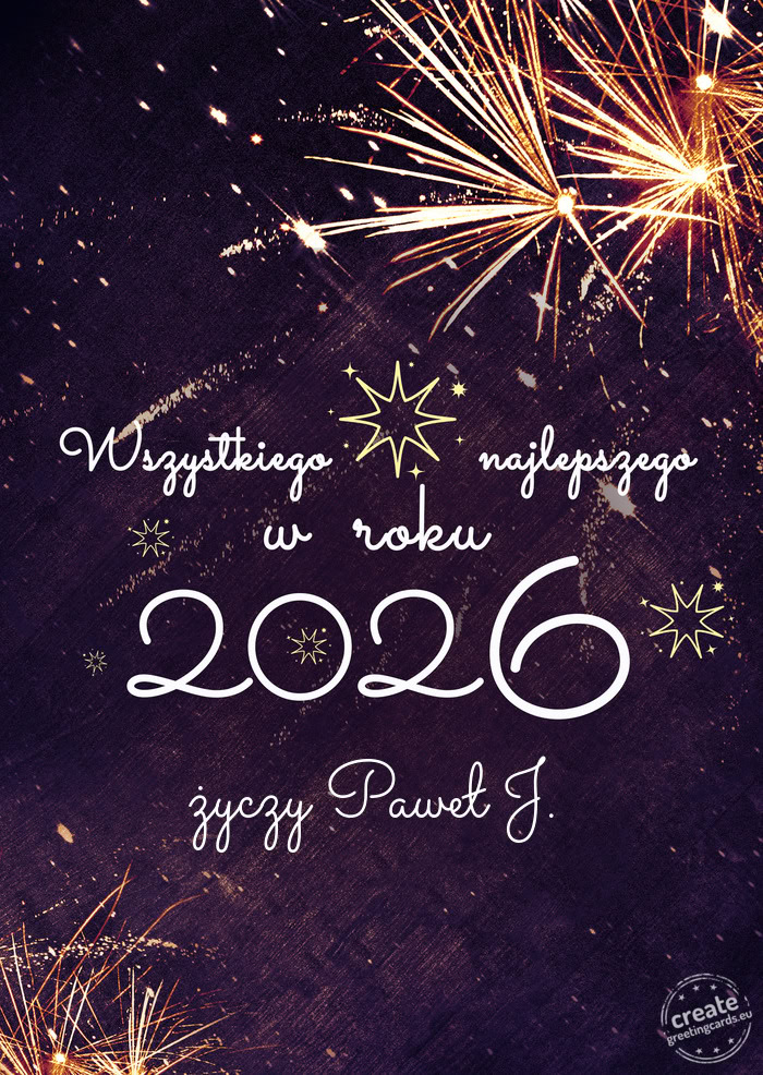Wszystkiego najlepszego w roku Paweł J
