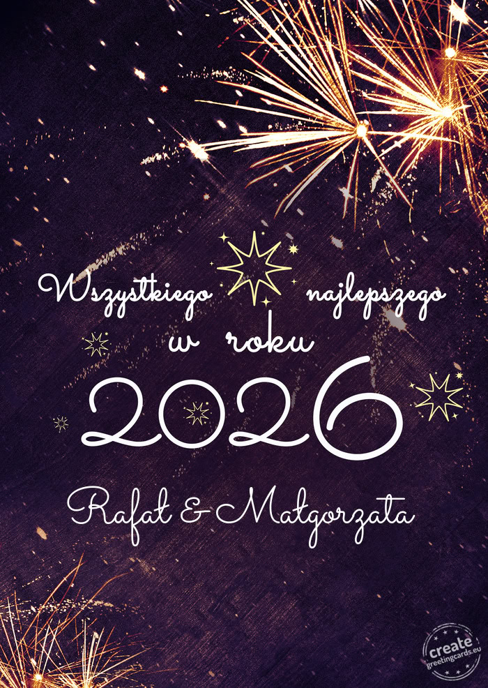 Wszystkiego najlepszego w roku Rafał & Małgorzata