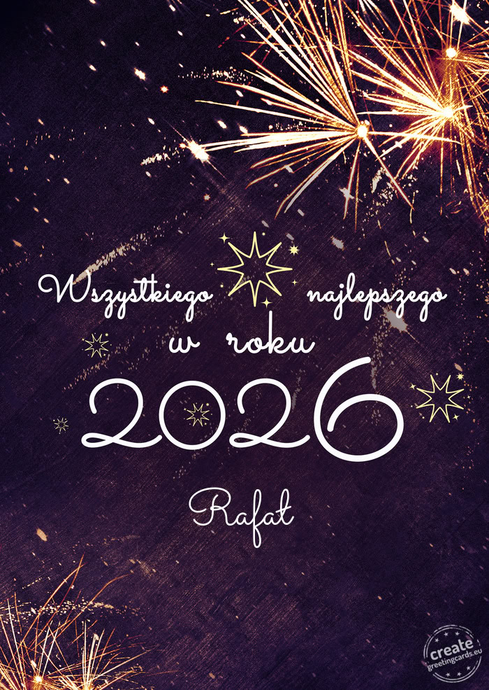 Wszystkiego najlepszego w roku Rafał
