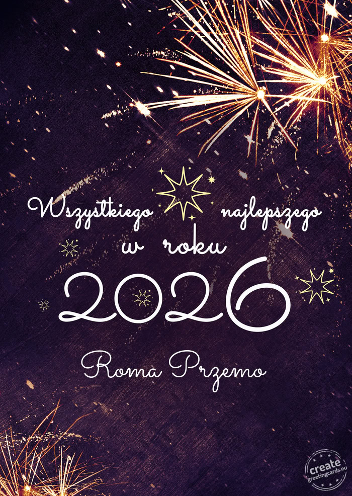 Wszystkiego najlepszego w roku Roma Przemo