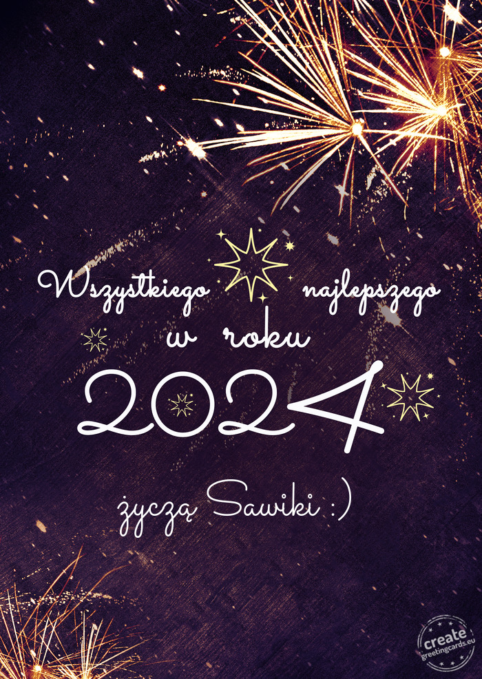 Wszystkiego najlepszego w roku życzą Sawiki :)