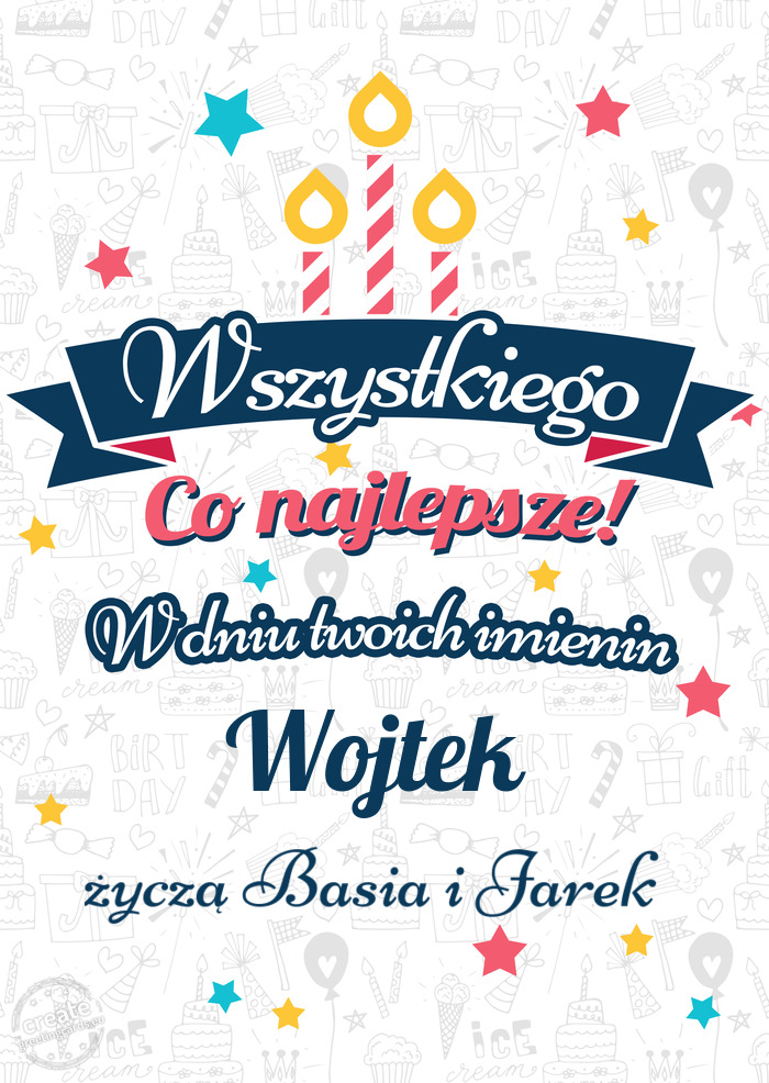 Wszystkiego najlepszego Wojtek z okazji imienin życzą Basia i Jarek