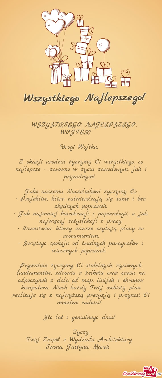 📐 WSZYSTKIEGO NAJLEPSZEGO, WOJTEK! 📐 
