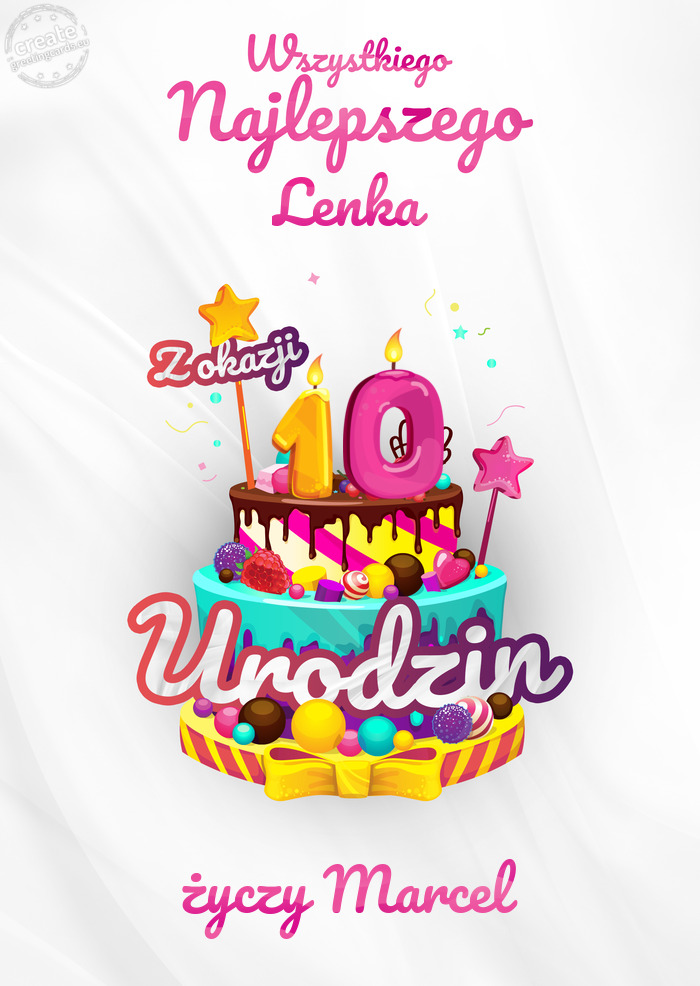 Wszystkiego najlepszego z okazji 10 urodzin Marcel