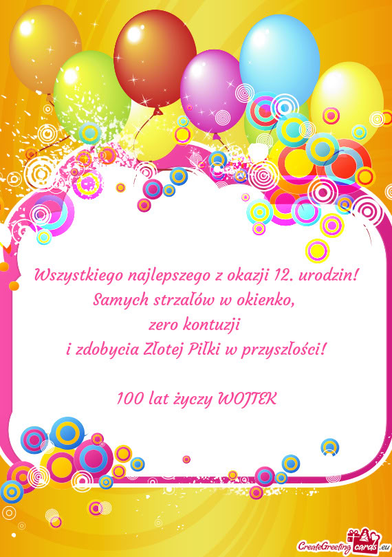Wszystkiego najlepszego z okazji 12. urodzin
