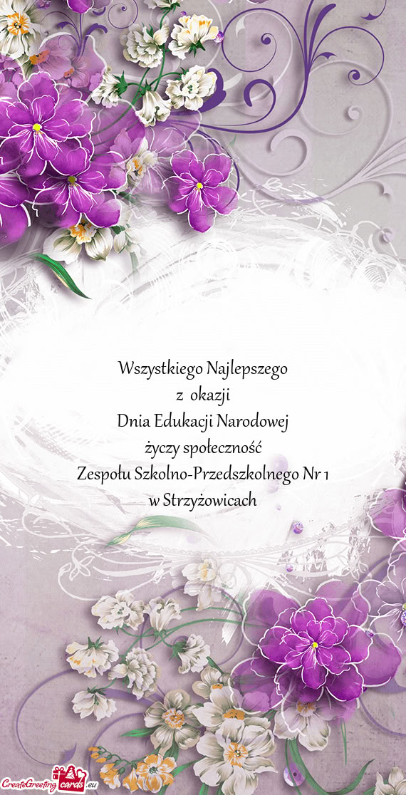 Wszystkiego Najlepszego z okazji Dnia Edukacji Narodowej społeczność Zespołu Szkolno
