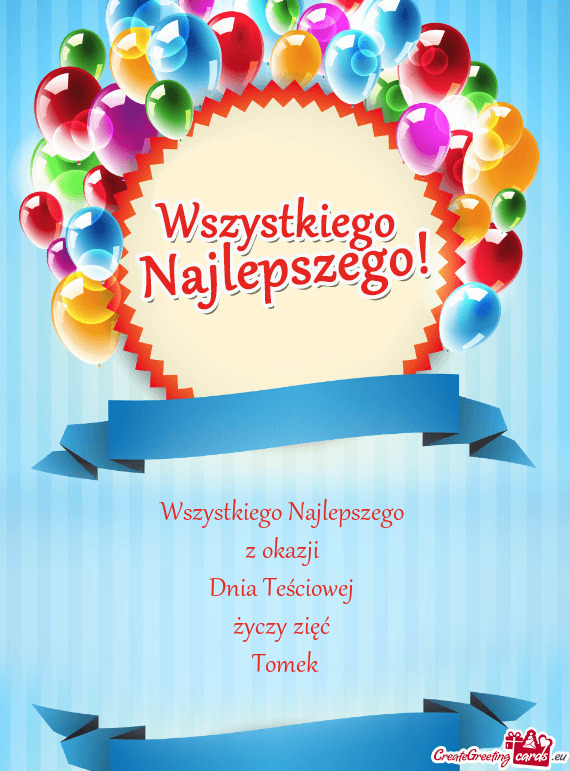 Wszystkiego Najlepszego z okazji Dnia Teściowej zięć Tomek