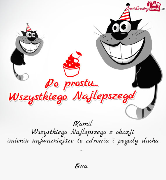 Wszystkiego Najlepszego z okazji imienin😉najważniejsze to zdrowia i pogody ducha