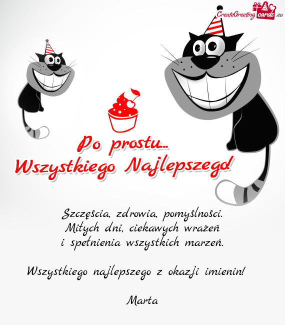 Wszystkiego najlepszego z okazji imienin!❤️