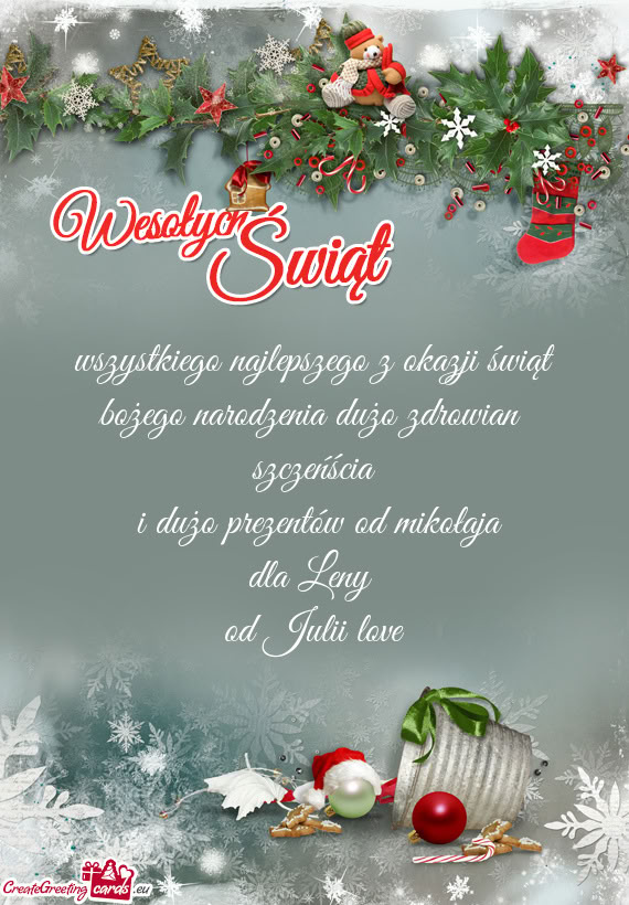 Wszystkiego najlepszego z okazji świąt bożego narodzenia dużo zdrowian szczeńścia