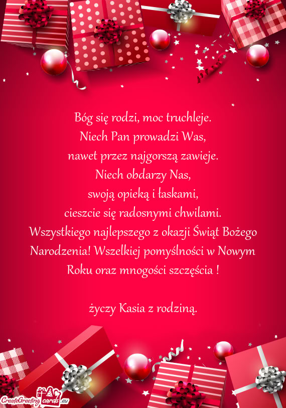 Wszystkiego najlepszego z okazji Świąt Bożego Narodzenia! Wszelkiej pomyślności w Nowym Roku