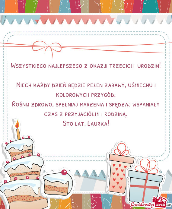 Wszystkiego najlepszego z okazji trzecich urodzin