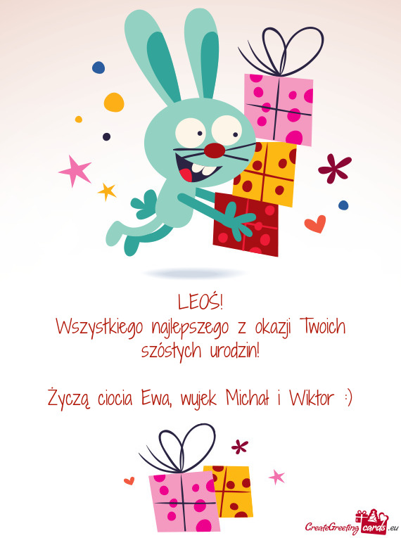 Wszystkiego najlepszego z okazji Twoich szóstych urodzin