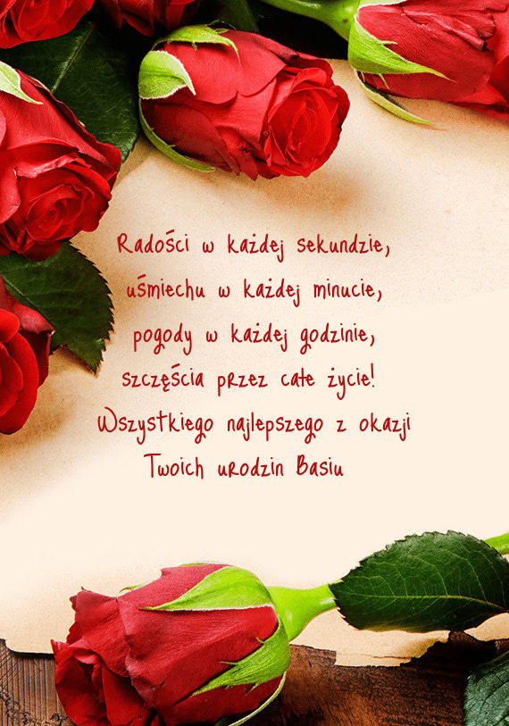 Wszystkiego najlepszego z okazji Twoich urodzin Basiu🥰