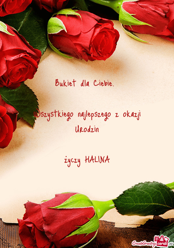 Wszystkiego najlepszego z okazji Urodzin HALINA