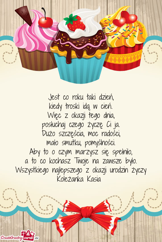 Wszystkiego najlepszego z okazji urodzin Koleżanka Kasia😊