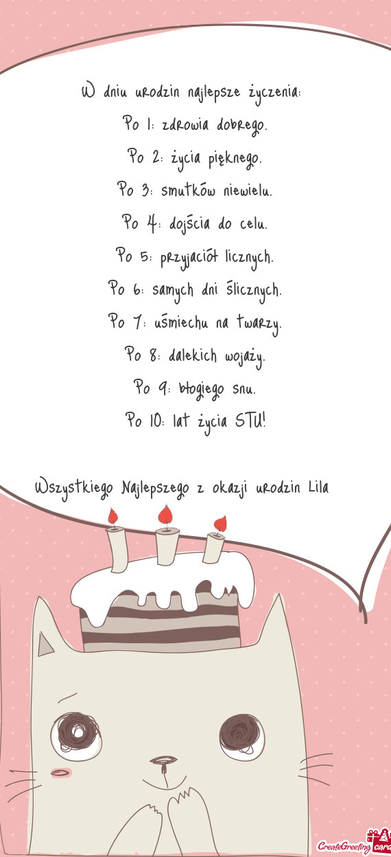 Wszystkiego Najlepszego z okazji urodzin Lila❤️
