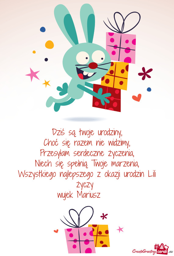 Wszystkiego najlepszego z okazji urodzin Lili