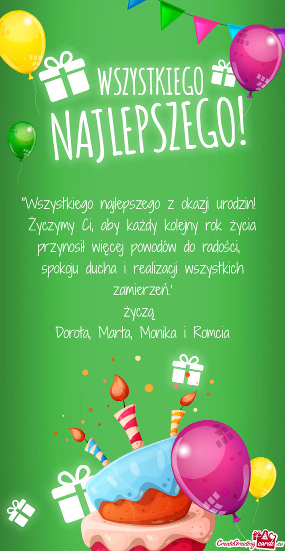 “Wszystkiego najlepszego z okazji urodzin