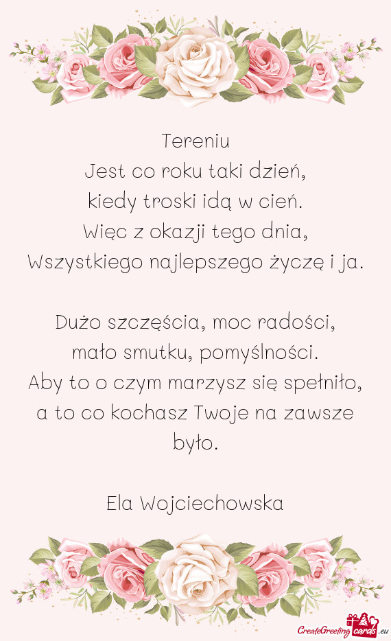 Wszystkiego najlepszego życzę i ja