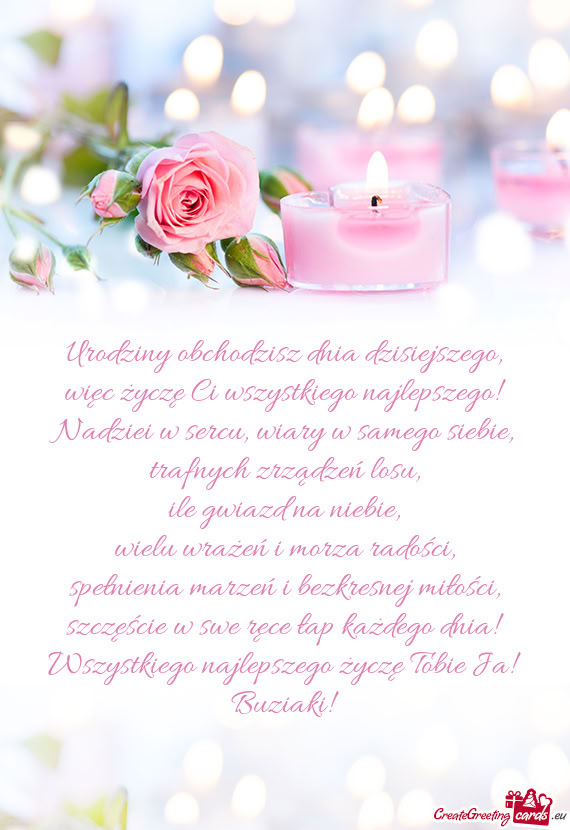 Wszystkiego najlepszego życzę Tobie Ja