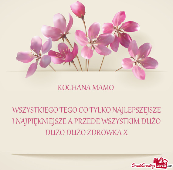 WSZYSTKIEGO TEGO CO TYLKO NAJLEPSZEJSZE I NAJPIĘKNIEJSZE A PRZEDE WSZYSTKIM DUŻO DUŻO DUŻO ZDRÒ