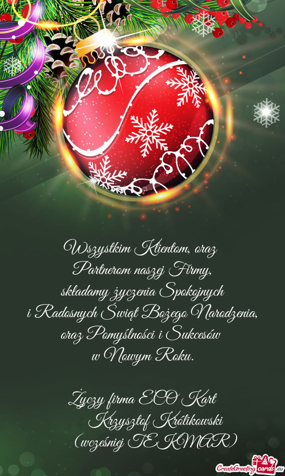 Wszystkim Klientom, oraz