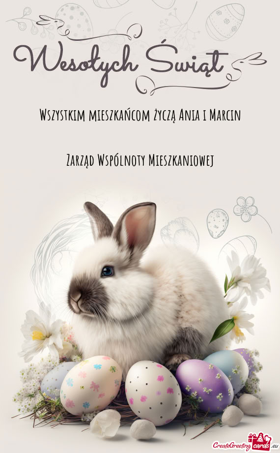 Wszystkim mieszkańcom życzą Ania i Marcin