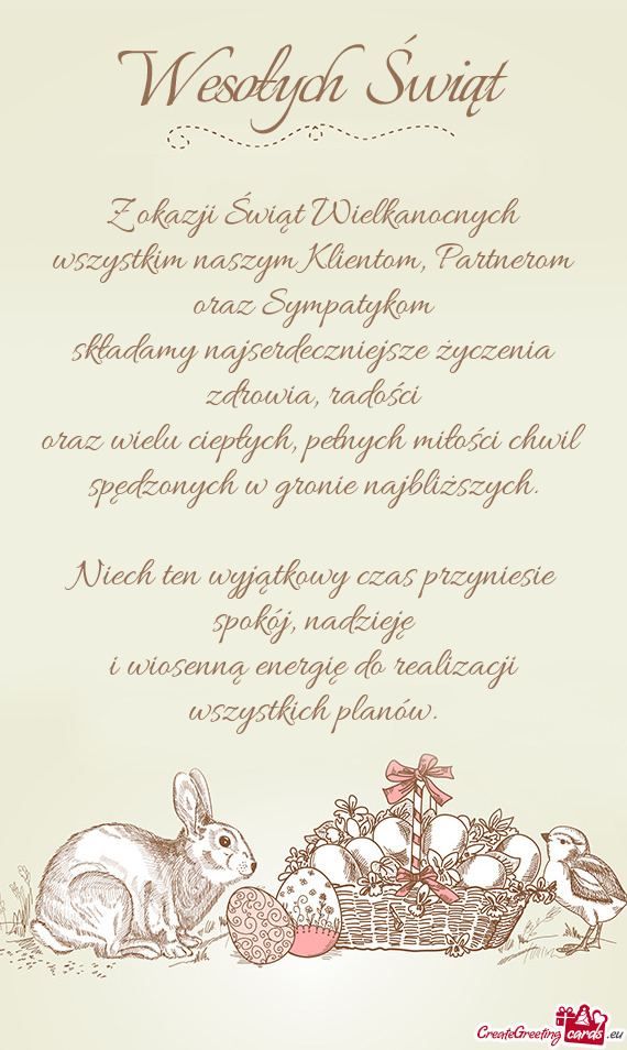 Wszystkim naszym Klientom, Partnerom oraz Sympatykom