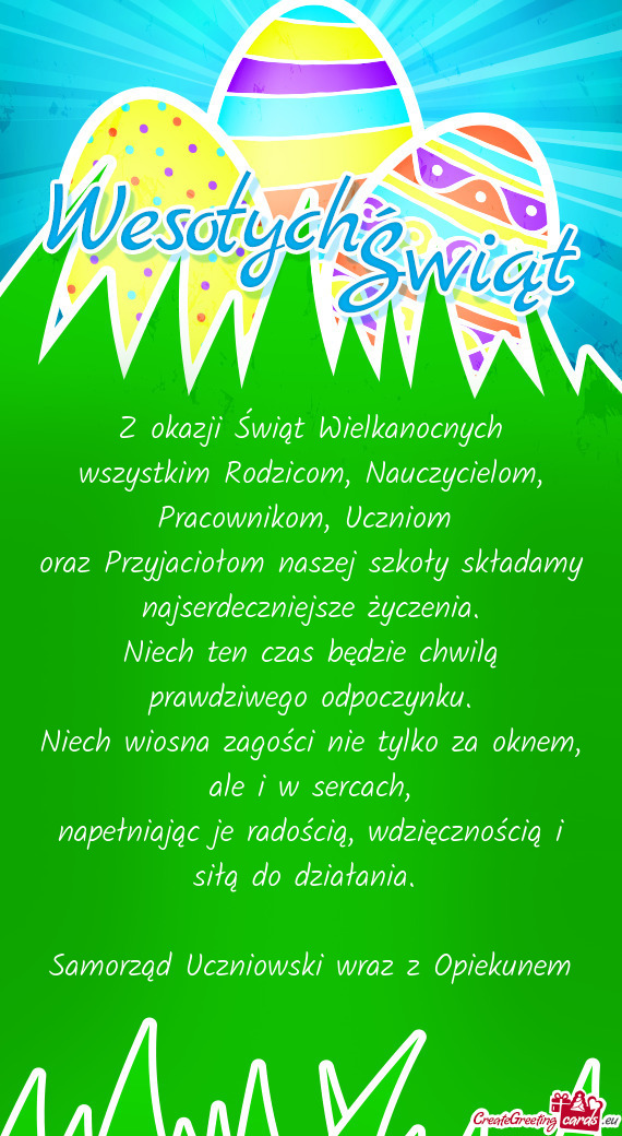 Wszystkim Rodzicom, Nauczycielom, Pracownikom, Uczniom