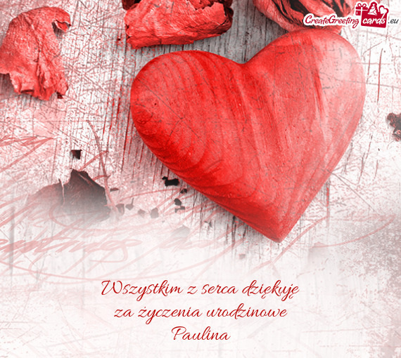 Wszystkim z serca dziękuję