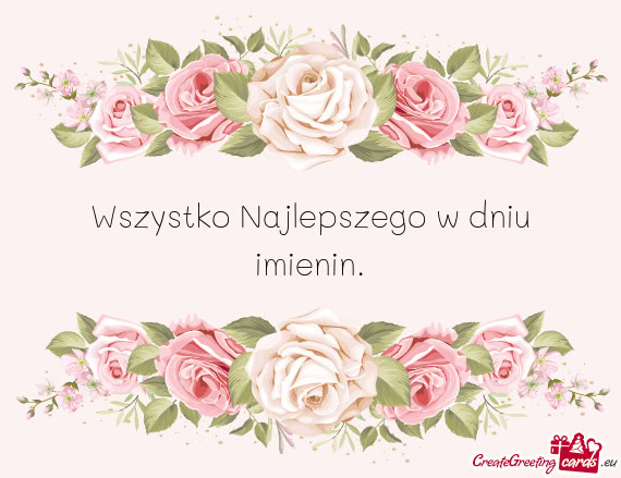 Wszystko Najlepszego w dniu imienin