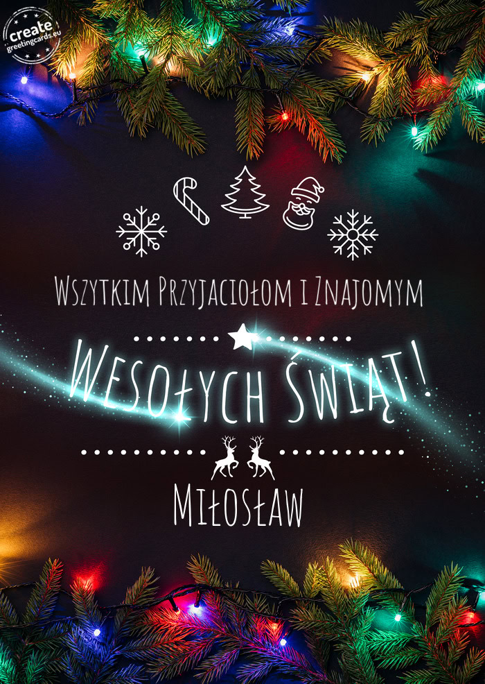 Wszytkim Przyjaciołom i Znajomym Wesołych Świąt Miłosław