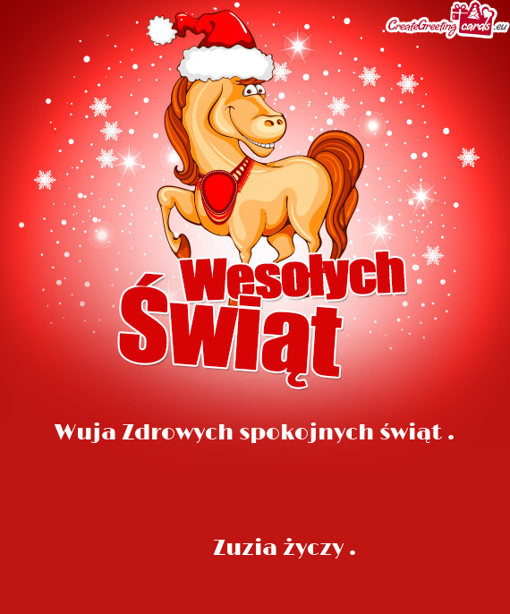 Wuja Zdrowych spokojnych świąt