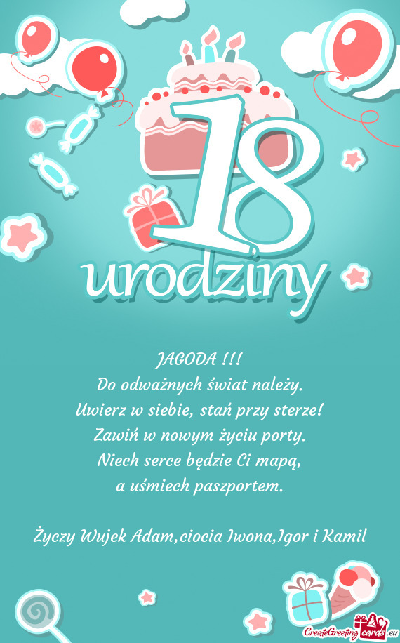 Wujek Adam,ciocia Iwona,Igor i Kamil