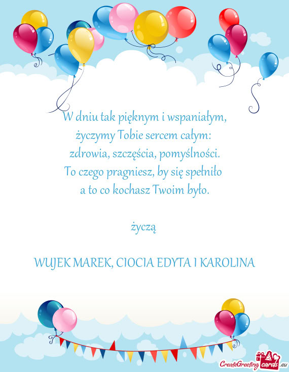 WUJEK MAREK, CIOCIA EDYTA I KAROLINA