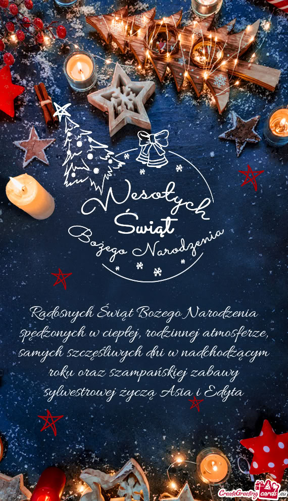 Wych dni w nadchodzącym roku oraz szampańskiej zabawy sylwestrowej życzą Asia i Edyta