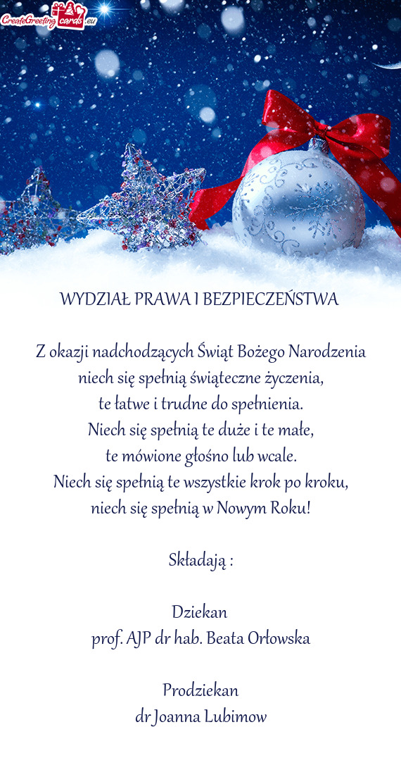 WYDZIAŁ PRAWA I BEZPIECZEŃSTWA