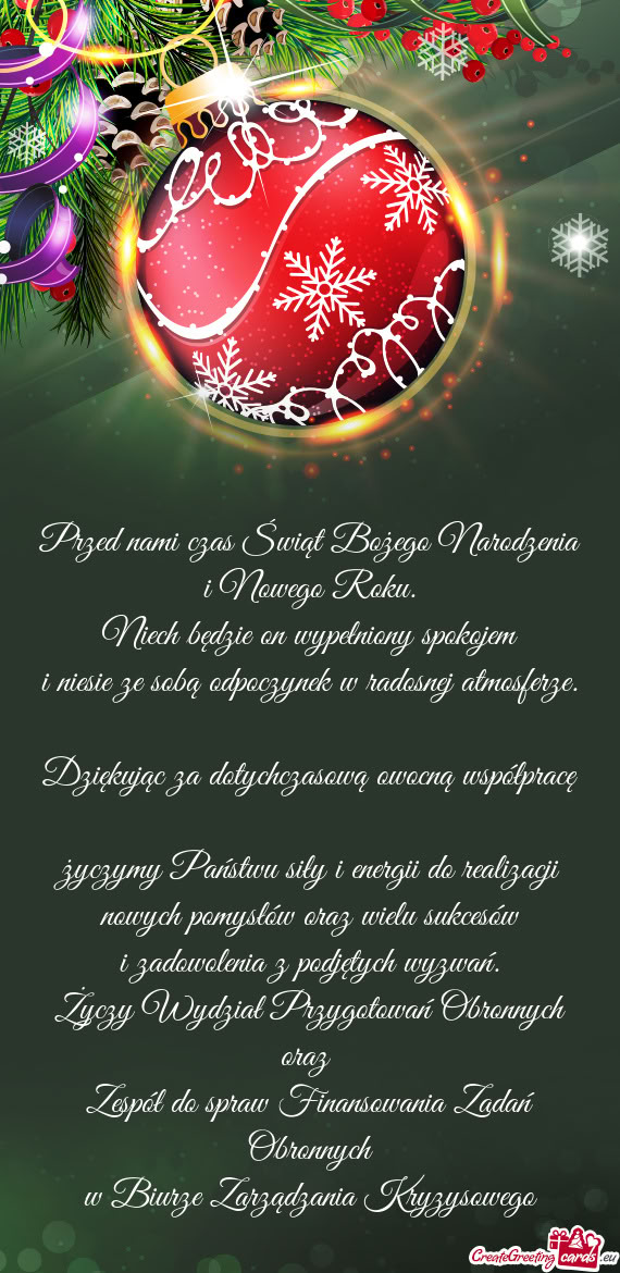 Wydział Przygotowań Obronnych oraz Zespół do spraw Finansowania Zadań Obronnych w B