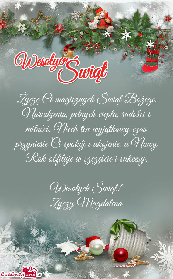 Wyjątkowy czas przyniesie Ci spokój i ukojenie, a Nowy Rok obfituje w szczęście i sukcesy