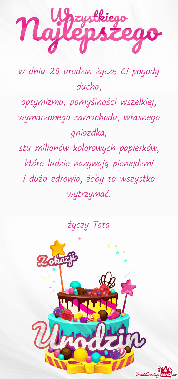 Wymarzonego samochodu, własnego gniazdka