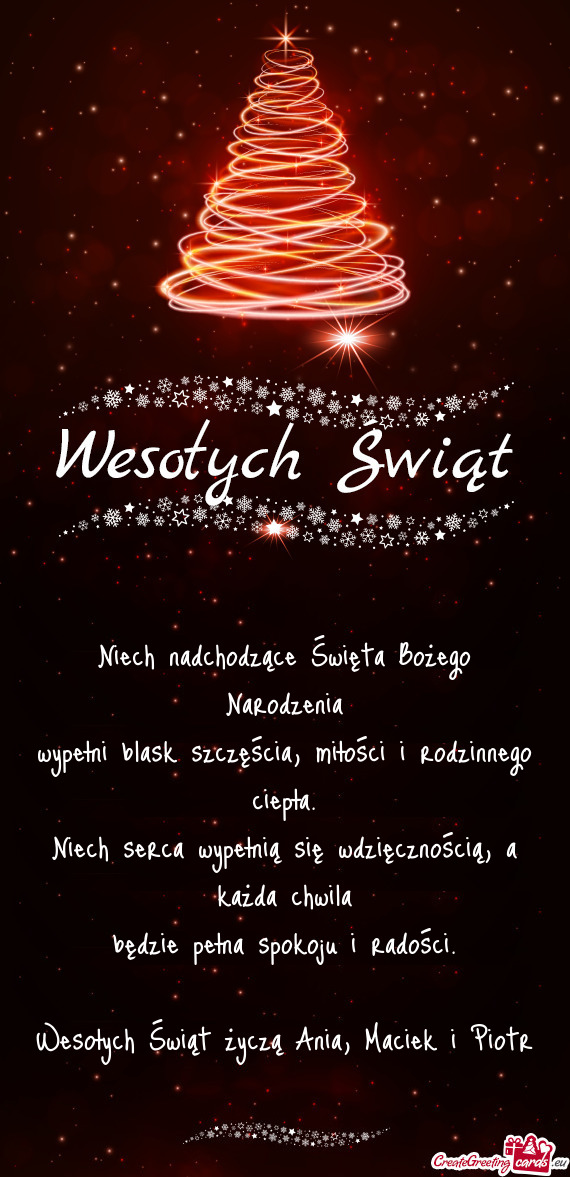 Wypełni blask szczęścia, miłości i rodzinnego ciepła