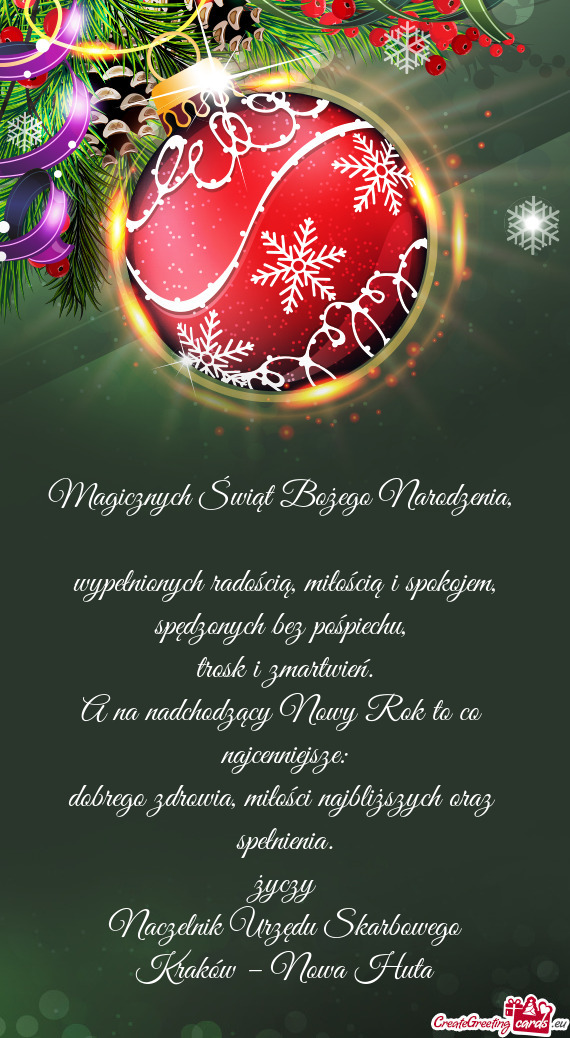 Wypełnionych radością, miłością i spokojem