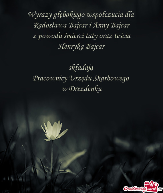 Wyrazy głębokiego współczucia dla