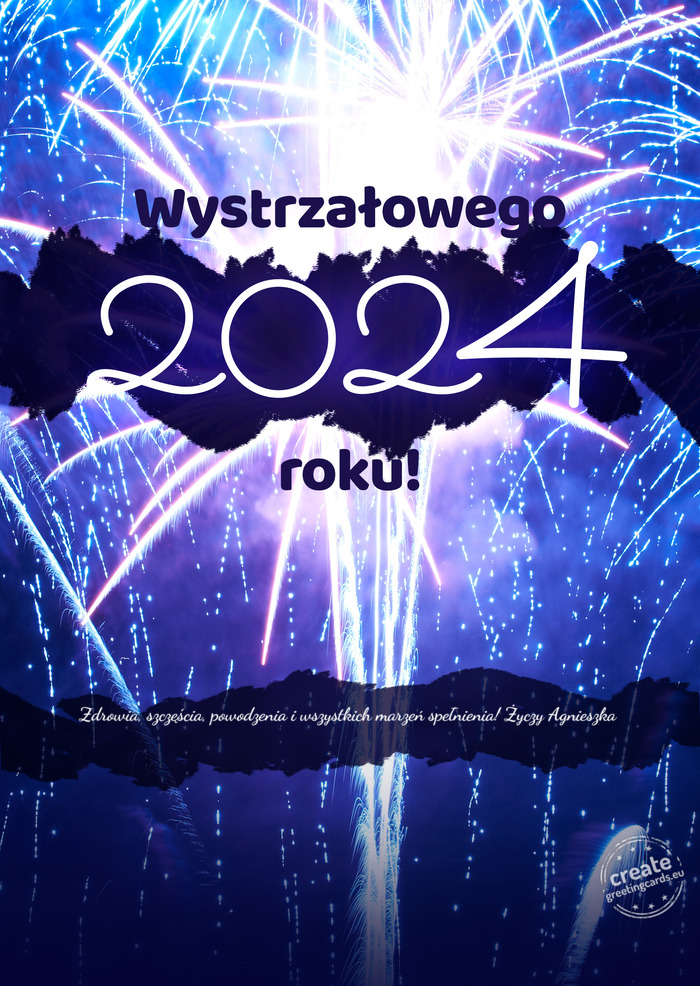 Wystrzałowego nowego roku Zdrowia, szczęścia, powodzenia i wszystkich marzeń spełnienia! Życzy