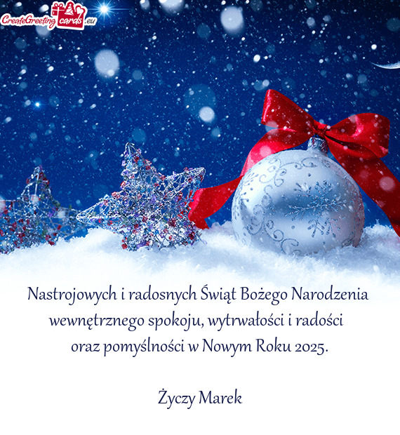 Wytrwałości i radości oraz pomyślności w Nowym Roku 2025