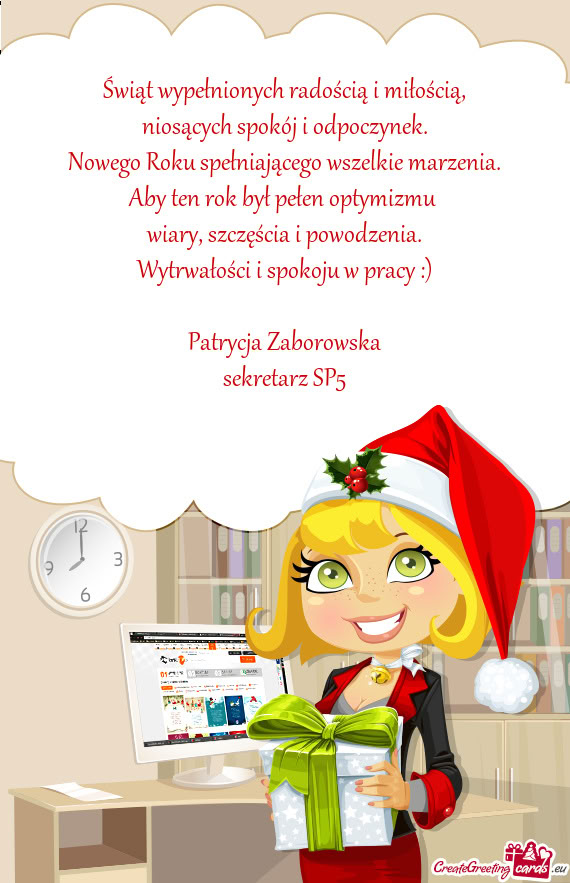 Wytrwałości i spokoju w pracy :)